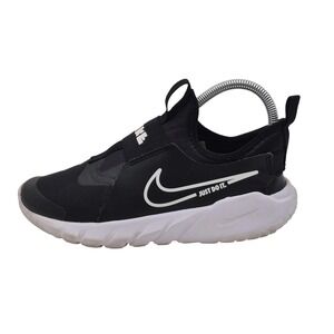Nike Flex Runner 2 Shoes Youth Size 5Y Black White JDI Slip On GS DJ6038-002